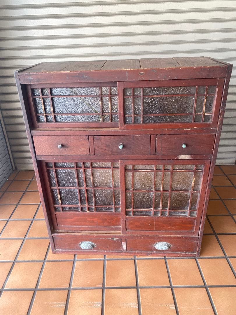 茶箪笥　食器棚　整理棚　小物入れ　昭和アンティーク