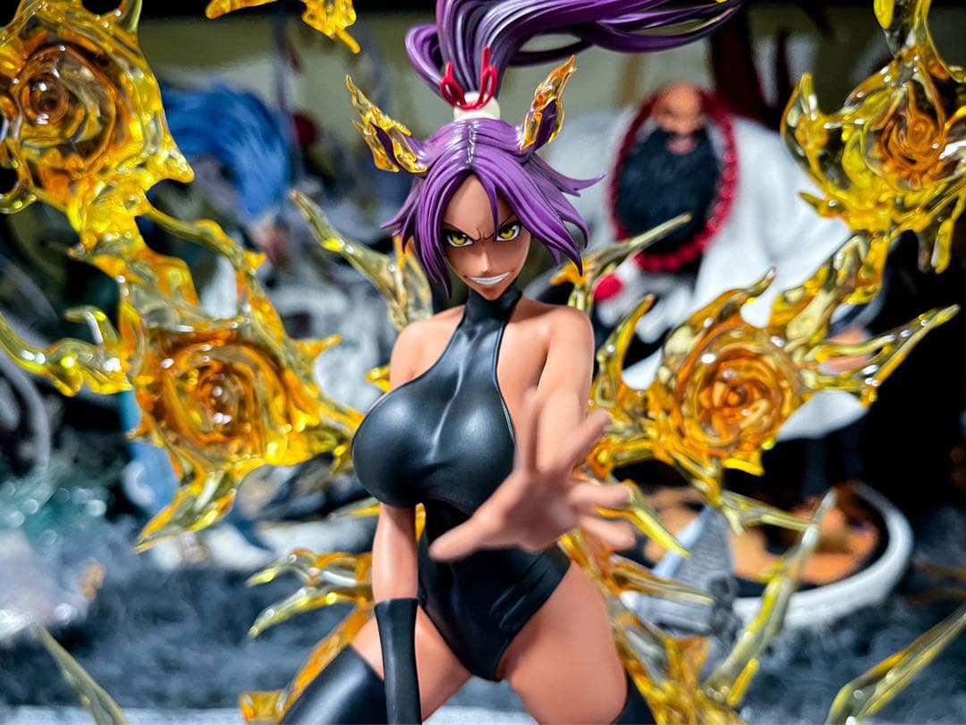 BLEACH 黒衣少年図 四楓院夜一 ガレージキット ガレキ スタチュー③