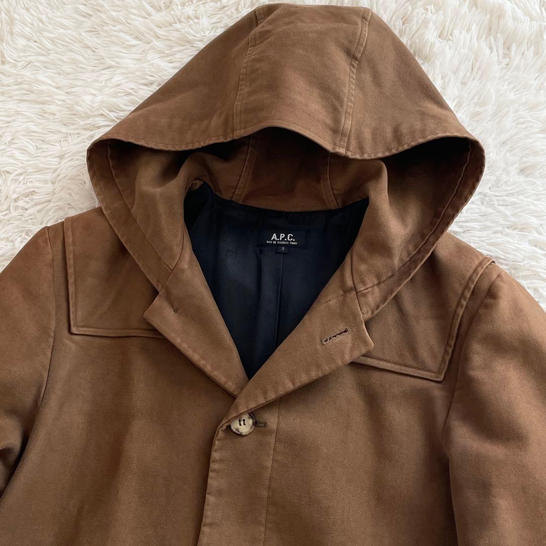 希少 極美品 00s フランス製 A.P.C. フーデットコート アーカイブ
