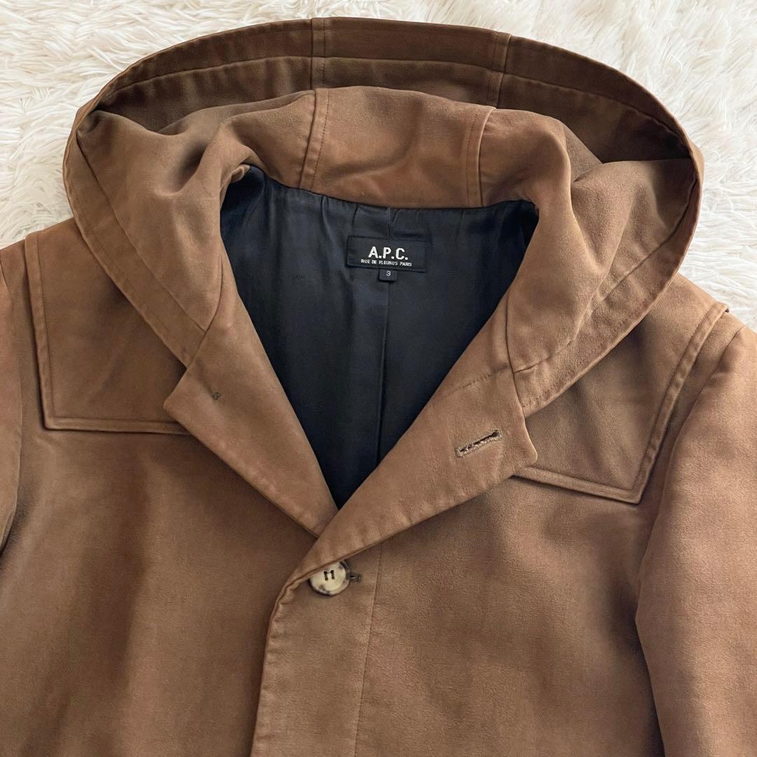 希少 極美品 00s フランス製 A.P.C. フーデットコート アーカイブ