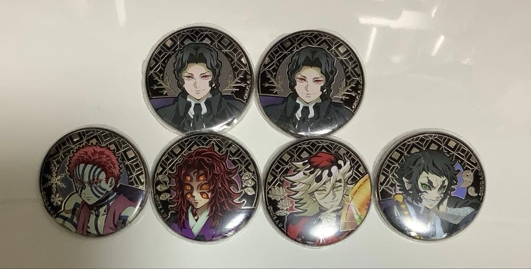 鬼滅の刃 AGF ランダムレリーフ メタル缶バッジ 上弦の鬼 コンプリート