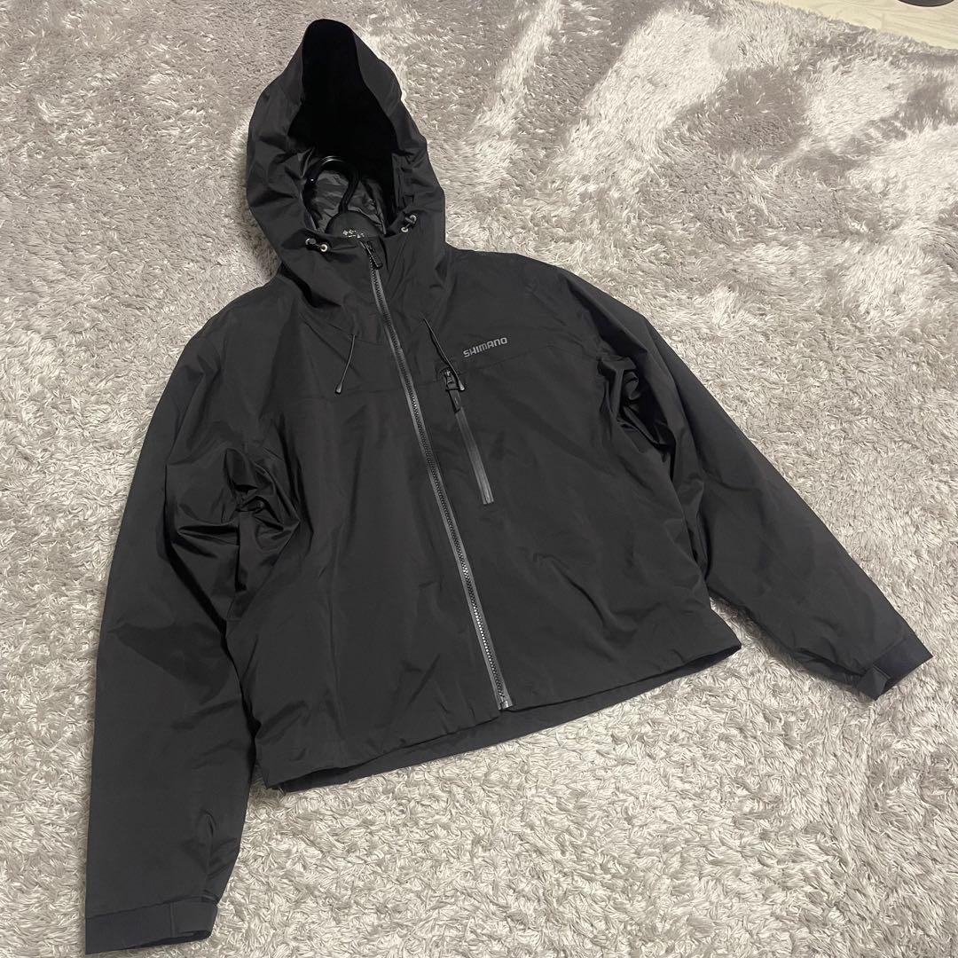 極美品　シマノ　デュラスト　ウォームレインジャケット　RB-04JU ブラックL