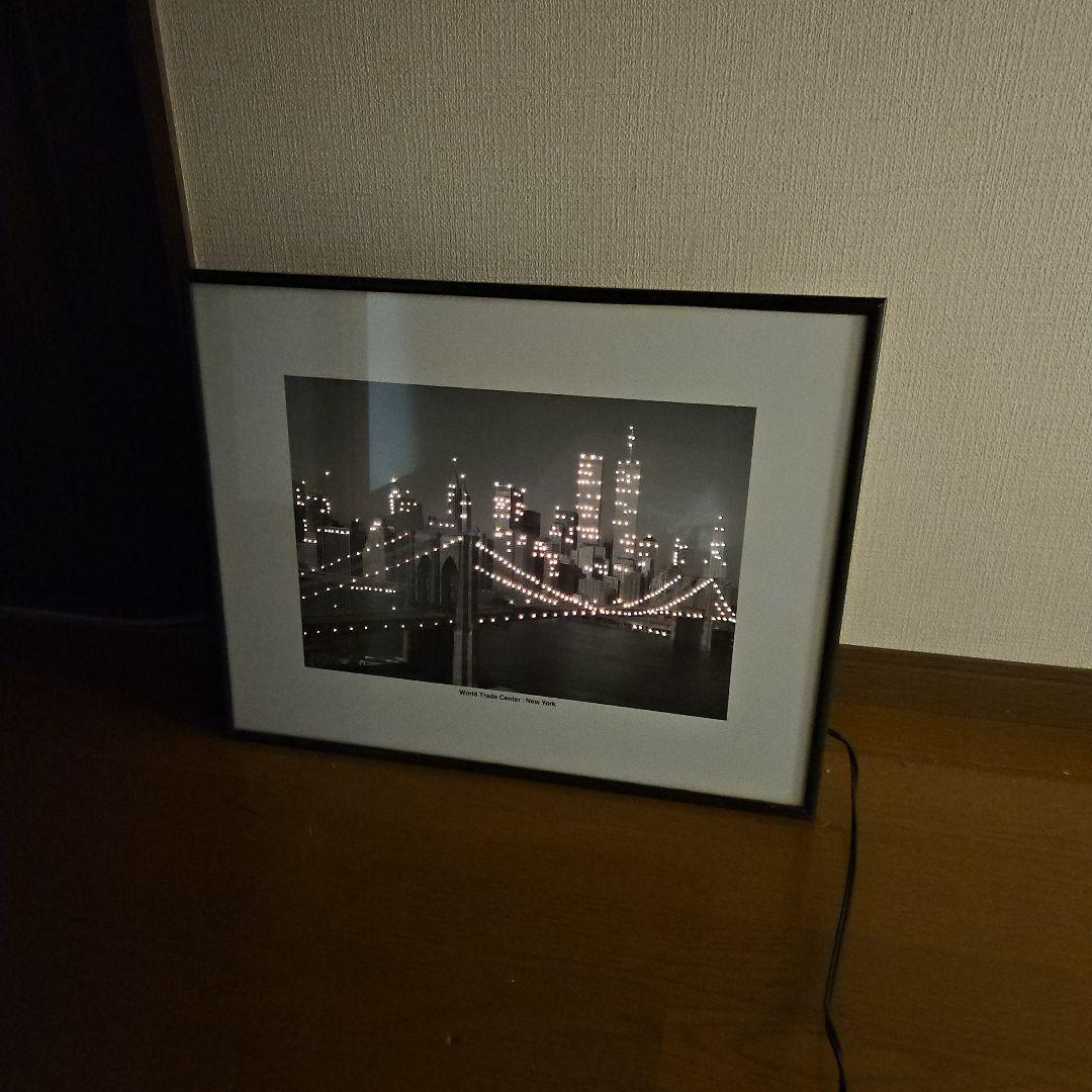 レトロ　光ファイバー　アートパネル　イルミネーション　ワールドトレードセンター