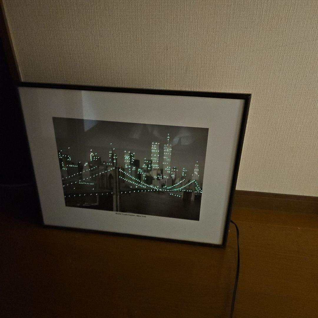 レトロ　光ファイバー　アートパネル　イルミネーション　ワールドトレードセンター