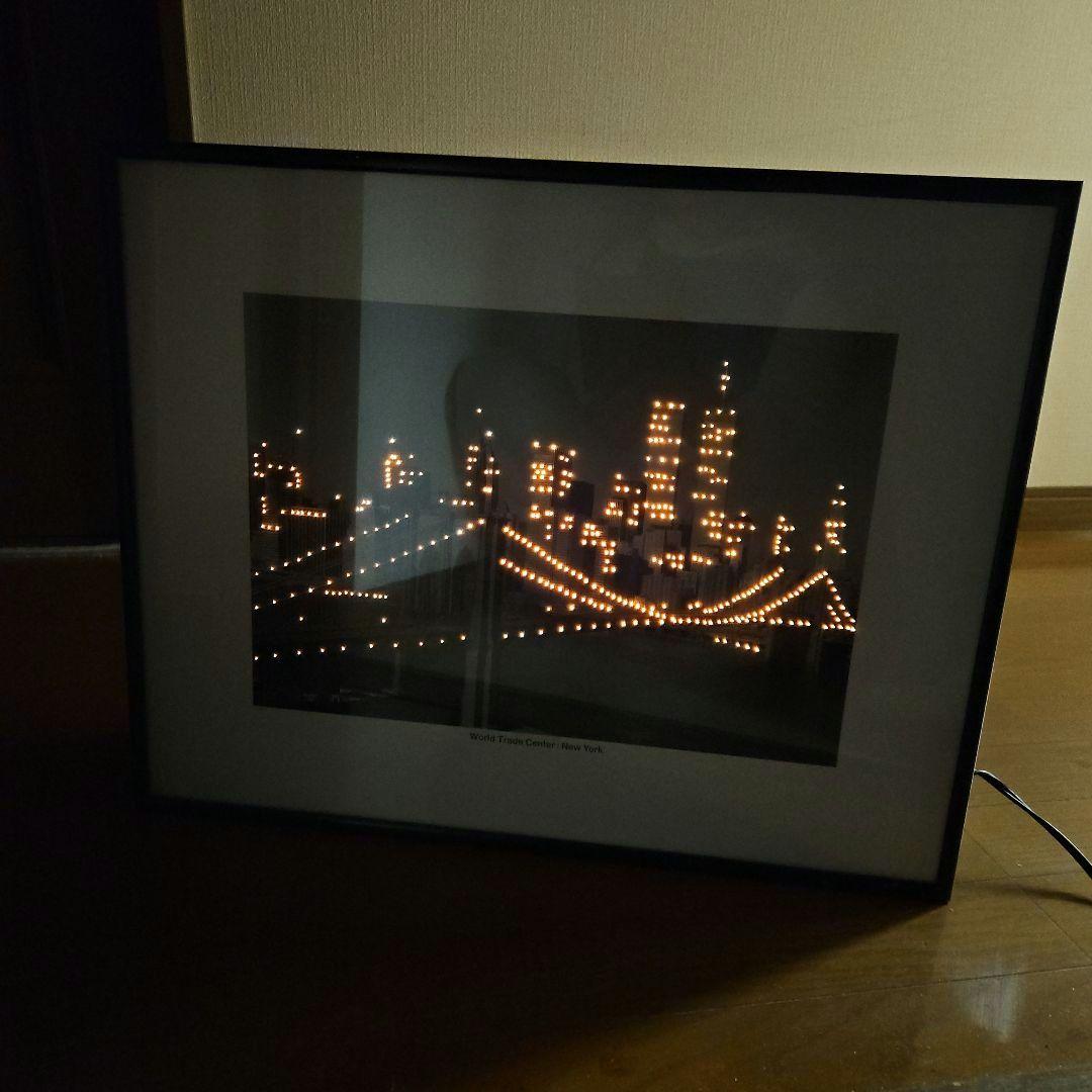レトロ　光ファイバー　アートパネル　イルミネーション　ワールドトレードセンター