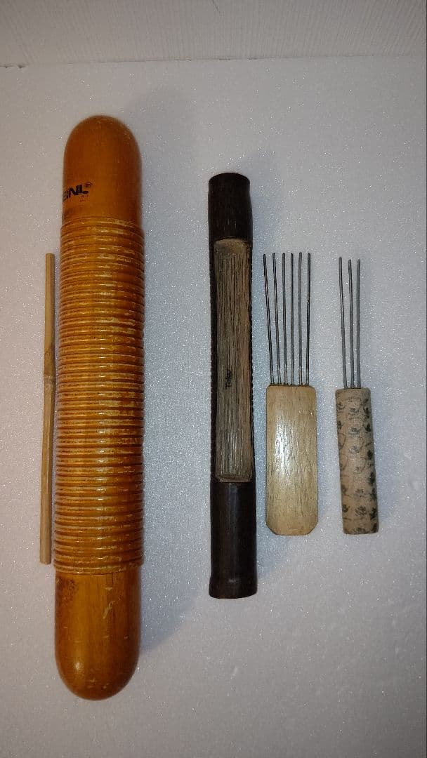 MEINL 大型 ギロ と ( 楽器職人のギロ ) ヘコヘコ レコレコ