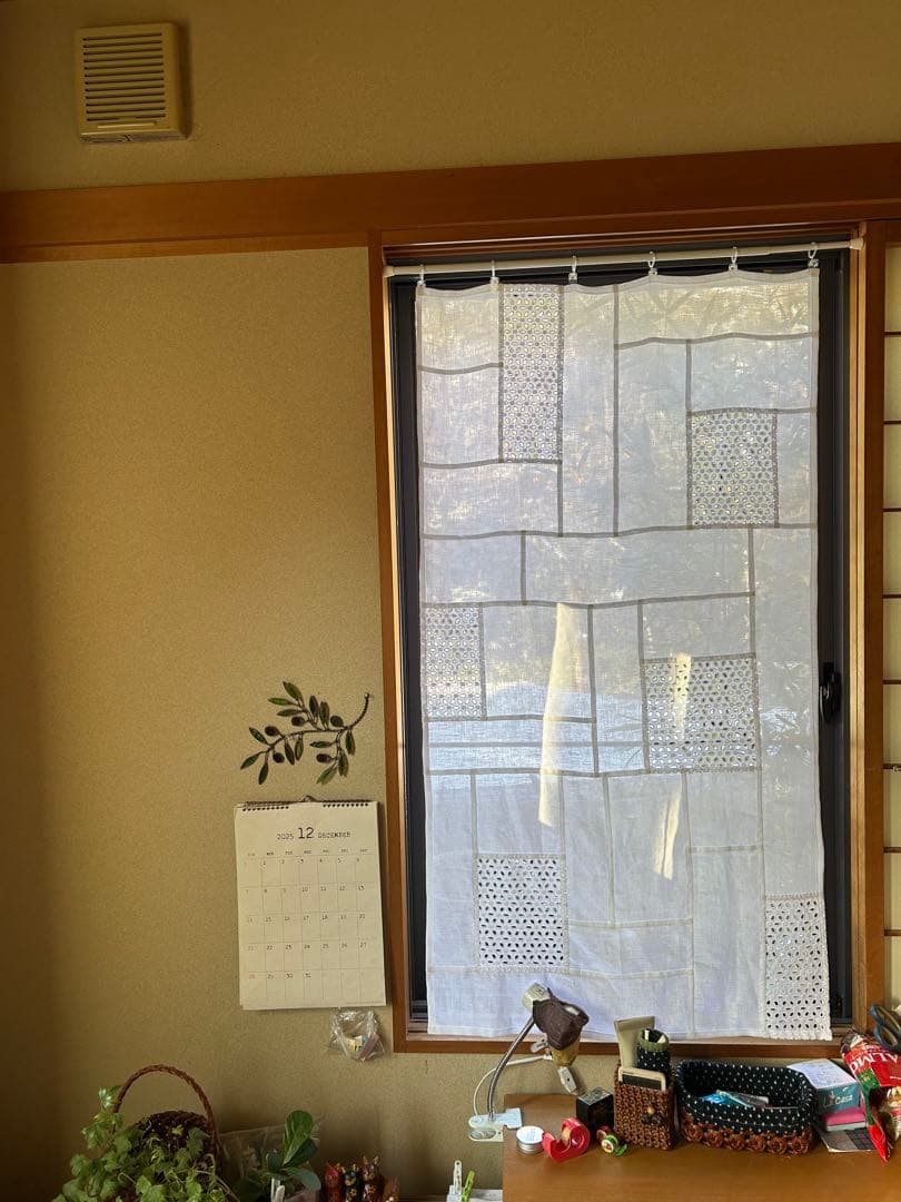 「ベルギーリネンと花刺繍」ポジャギ