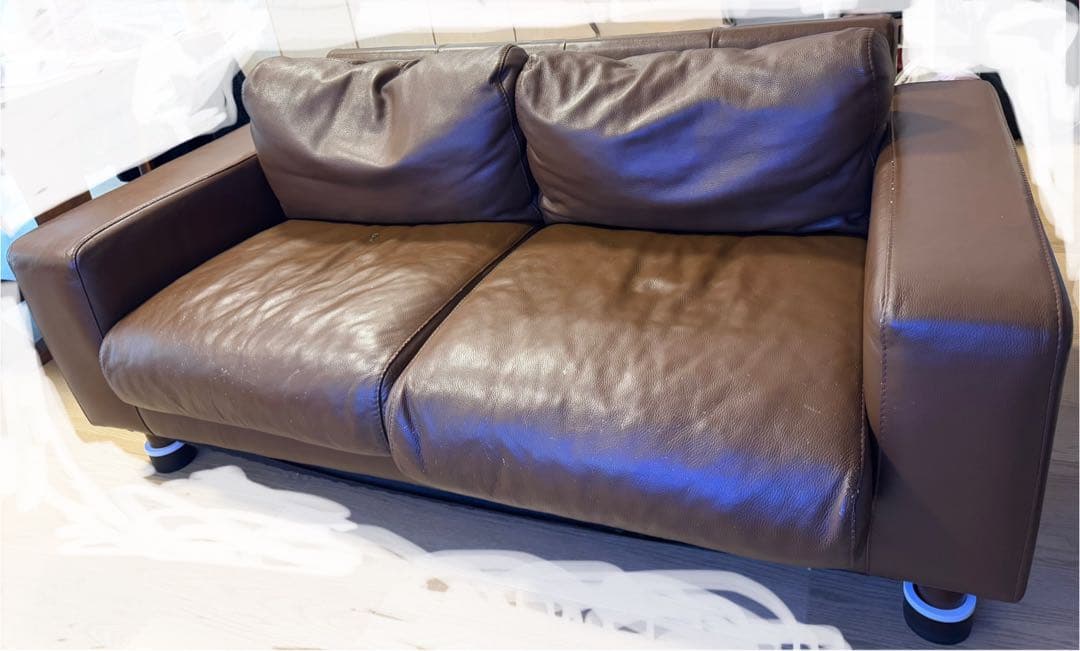 無印良品　レザーソファ　2人掛け