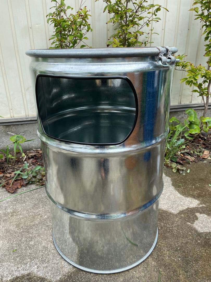 ドラム缶 ゴミ箱 リメイク 亜鉛メッキ缶