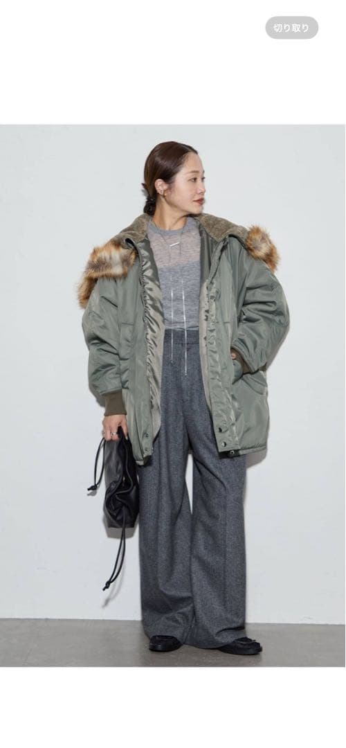 未使用品 試着のみTICCAキーチャーム付きロングN2B