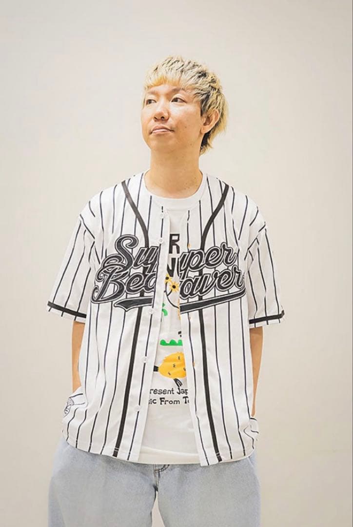 SUPER BEAVER ベースボールシャツ ストライプ XLサイズ