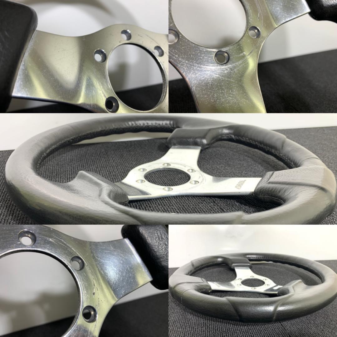 OBA オバ オバハン ステアリング 33パイ ポリッシュ ブラックスキン 希少