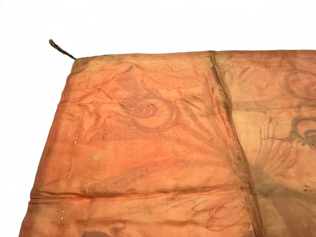 江戸期 熨斗目模様 時代袱紗 金駒刺繍 綸子 歴史資料