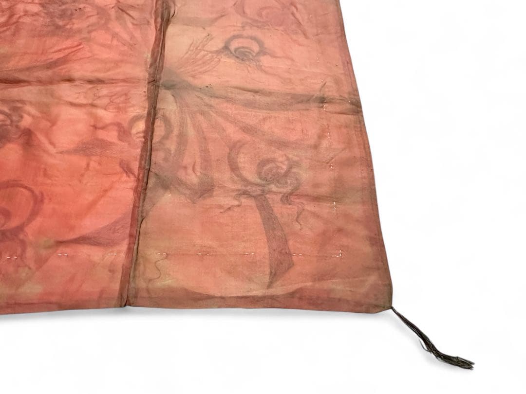 江戸期 熨斗目模様 時代袱紗 金駒刺繍 綸子 歴史資料