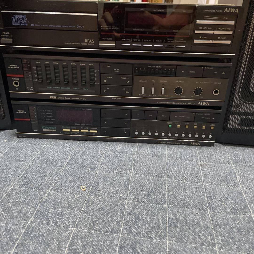 コンポ　AIWA DX-77 MX-12 TX-12 スピーカー　SX-V8