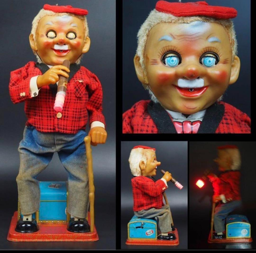 送料無料　1950年代 野村トーイマクレガータバコ おじいさん 日本製 稼働品