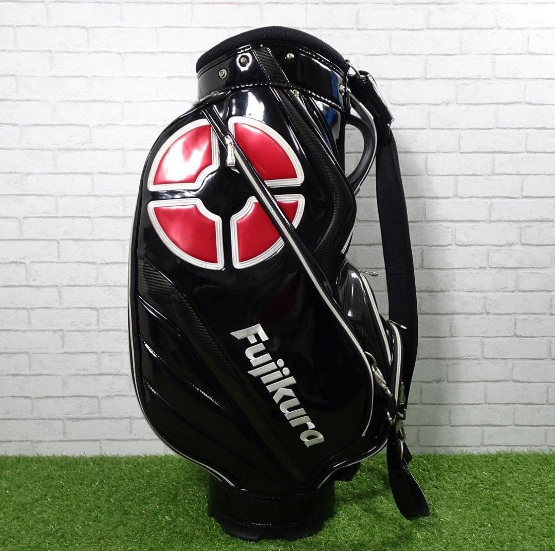 希少 フジクラ ツアー 3点式 エナメル カーボン 高級 キャデイーバッグ
