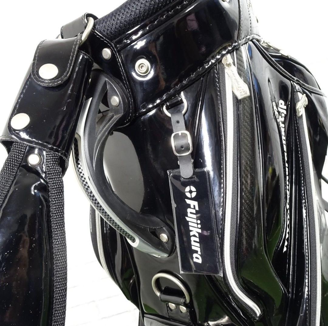 希少 フジクラ ツアー 3点式 エナメル カーボン 高級 キャデイーバッグ