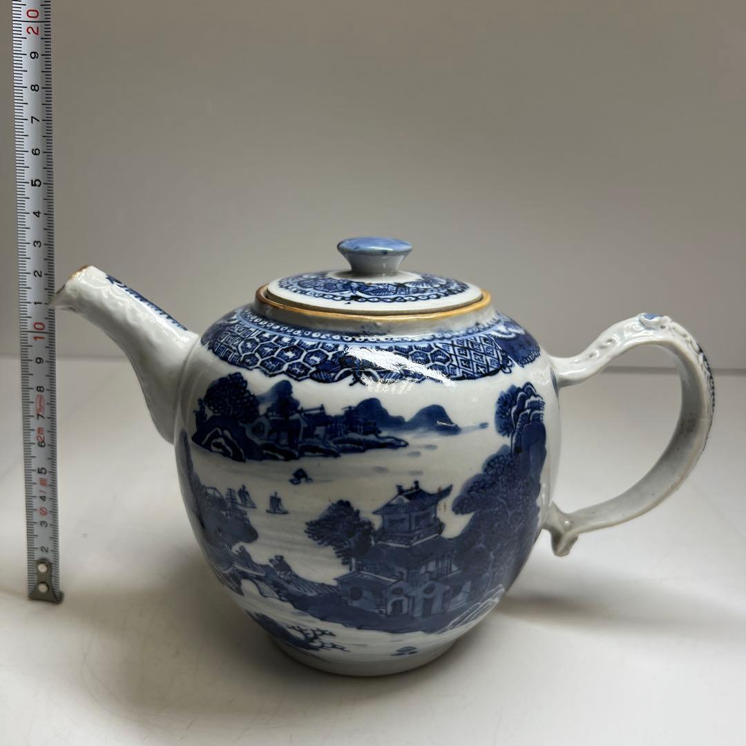 中国清時代　新渡急須　幅約21.5㎝　東Y7-1219☆1F