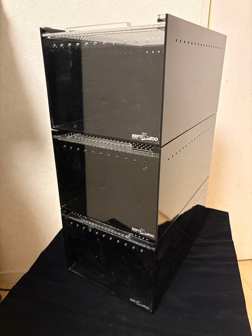 REPTI ZOO レプタイルボックス飼育ケージ ブラック