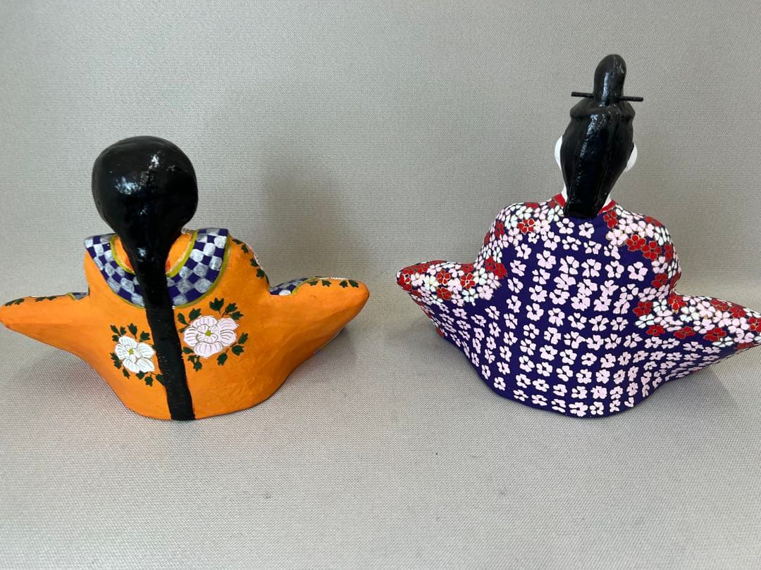 希少作品　信州中野土人形土びな　六代目　奈良由起夫　雛人形