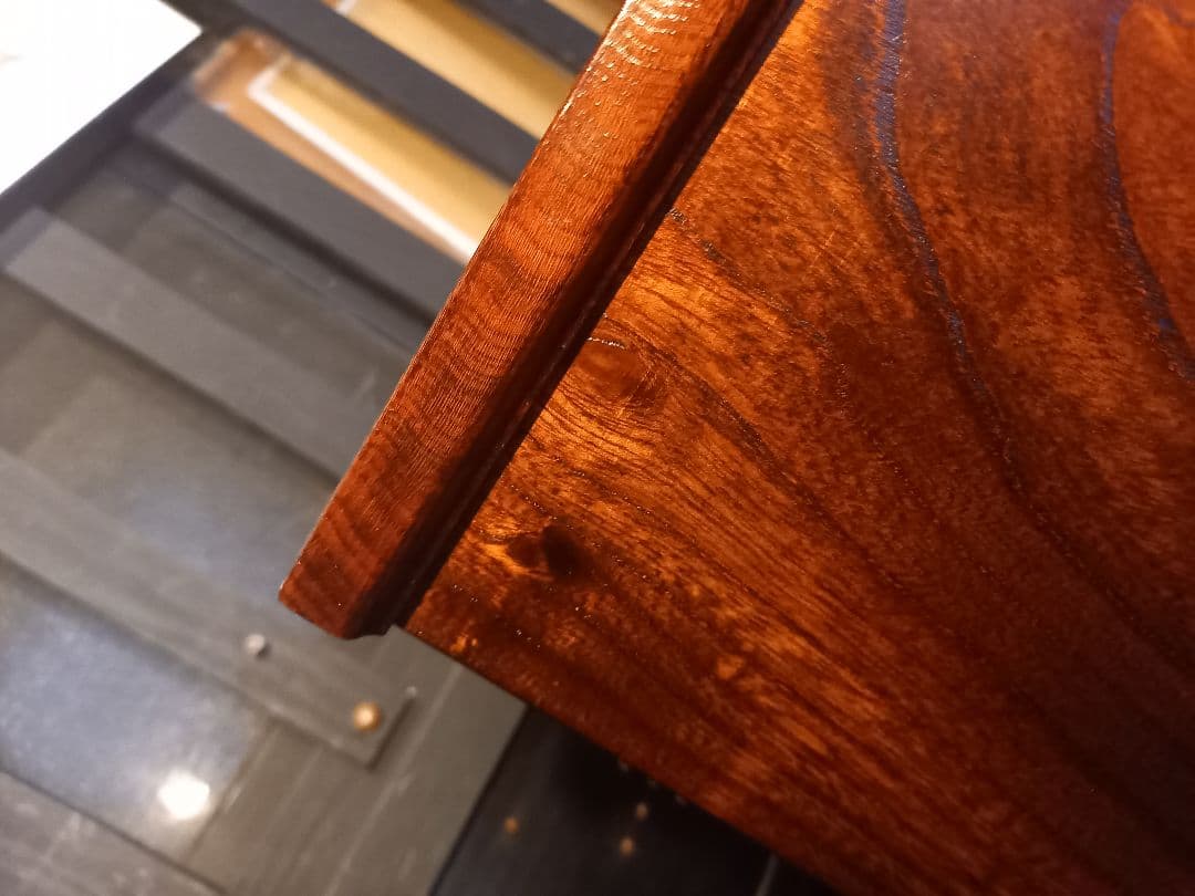 和物　高級　木組細工　欅　良杢目　無垢材　一枚板　重厚　大引き出し　五杯