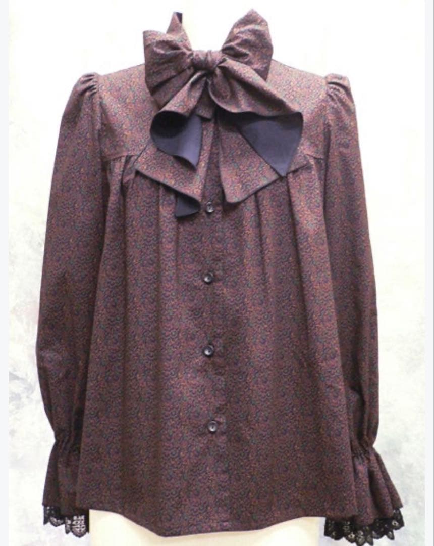 Moi-meme-Moitie/小花柄リボンブラウス