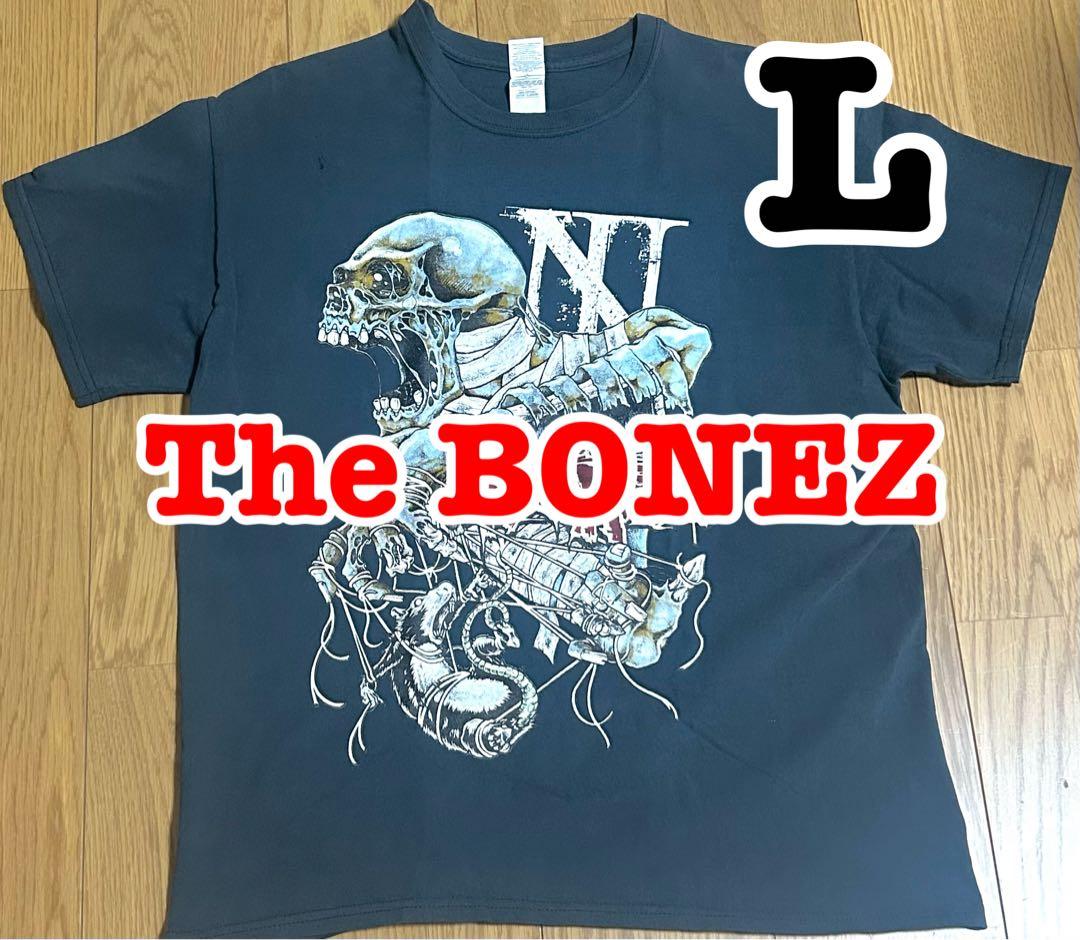 ✴︎The BONEZ Damaged Skull Tee Tシャツ L