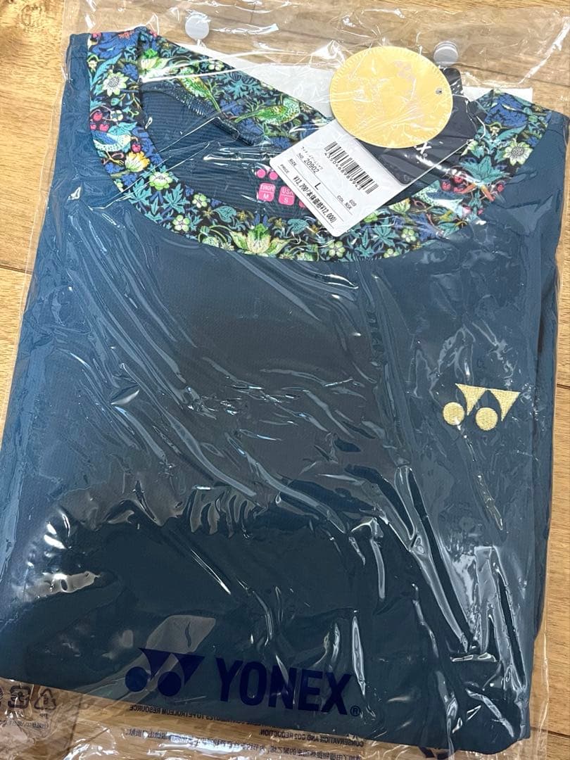 ヨネックス　レディース　Tシャツ　最新デザイン　新品　テニス　紺　花柄　Lサイズ