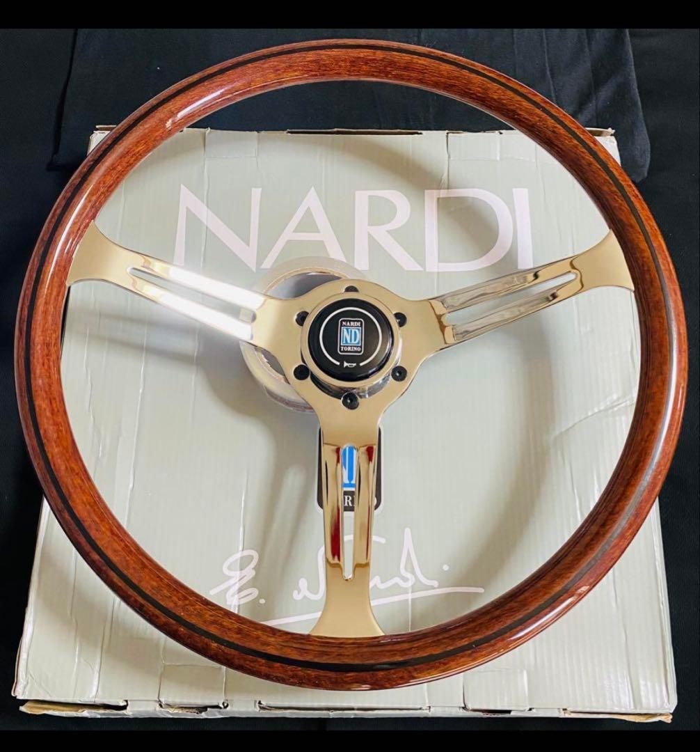 【大幅値下げ】ナルディ（NARDI）クラシックウッド ステアリング 38π