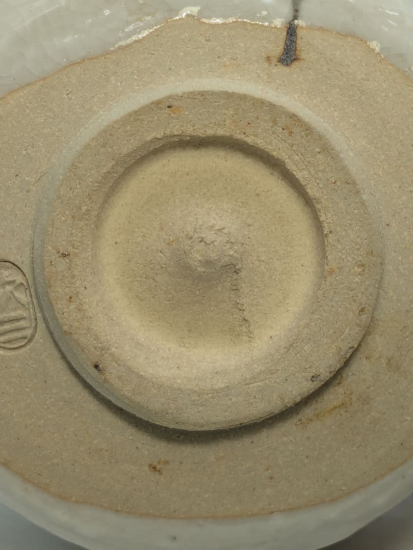 岡本欣三 絵志野茶盌 共箱共布栞 抹茶碗 抹茶茶碗 茶道具 茶器 食器 志野焼