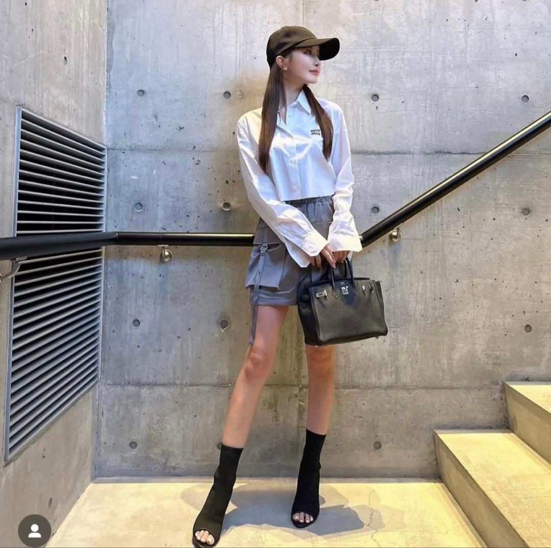 【新品未使用】鈴木亜美　プロデュース オープントゥニットソックスブーツ 黒　S