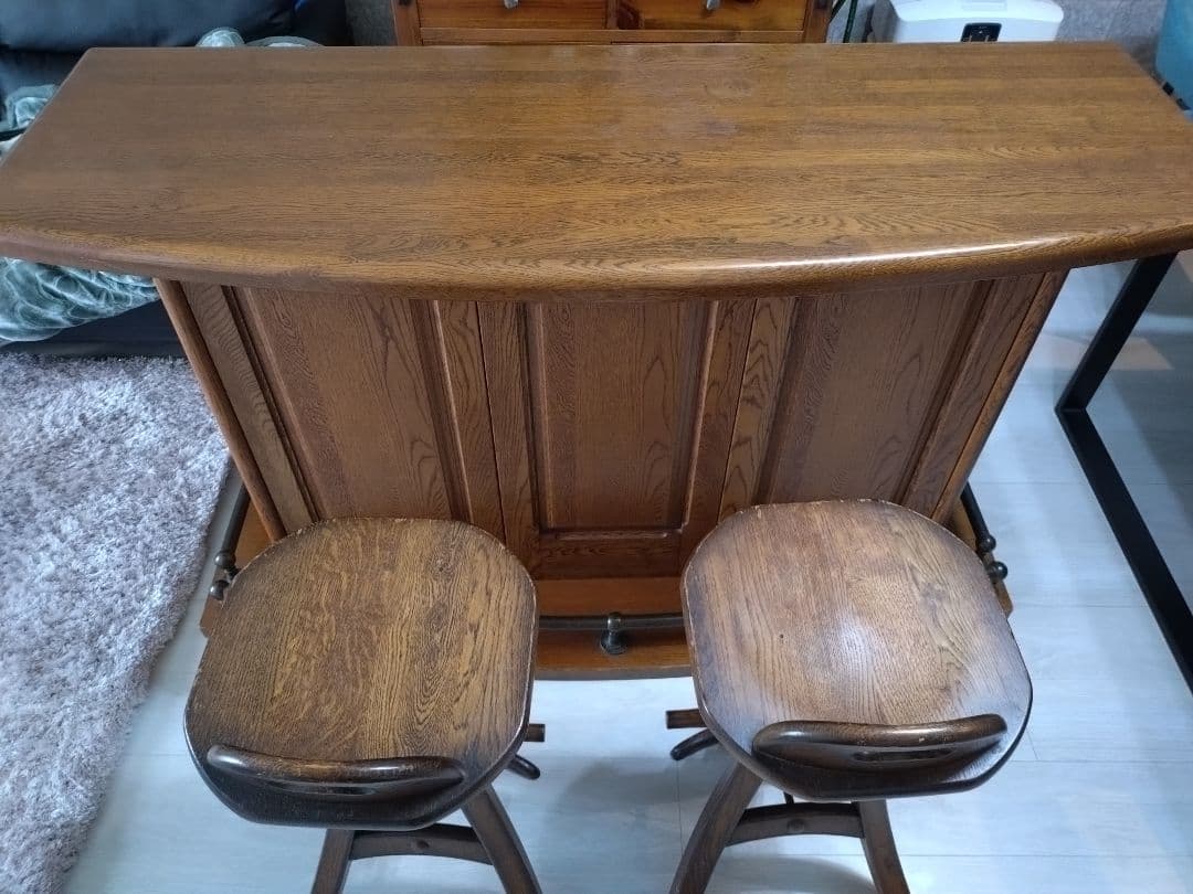 「ライチ」アンティーク　ホームバーカウンター（引き取り＆発送相談）