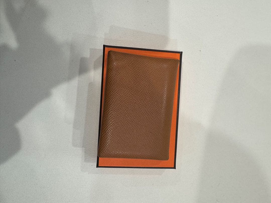 HERMES ゴールド　カルヴィデュオ　エルメス　ケース