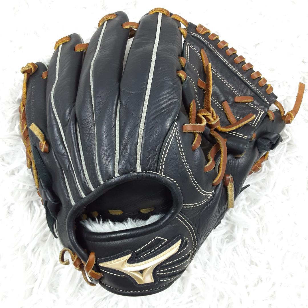 美品◎MIZUNO Global Elite RG 少年軟式内野用グローブ 黒茶