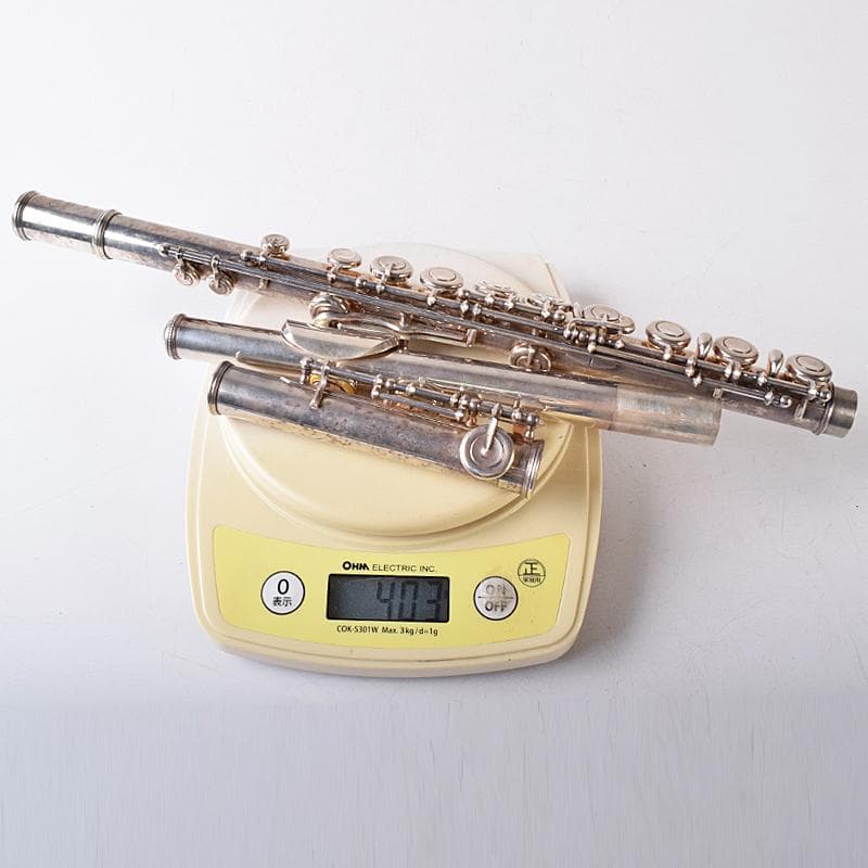 ヤマハ　SILVER刻印　フルート　約403g　ケース付　U　R8203