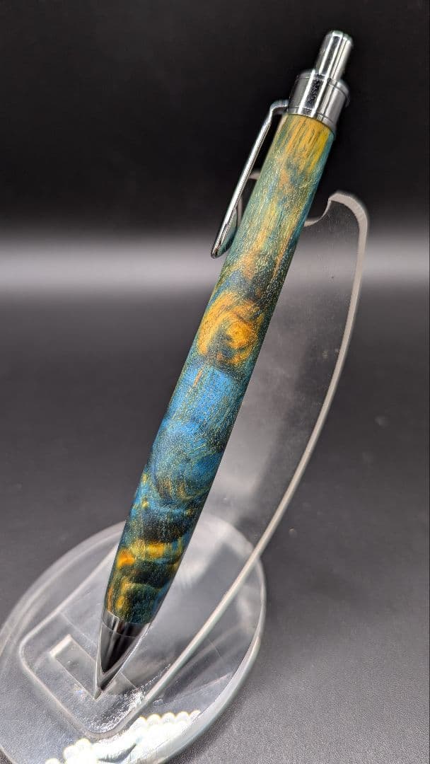 452ペン工房翌檜　スタビライズドウッドバーチバール　木軸シャーペン　ボールペン