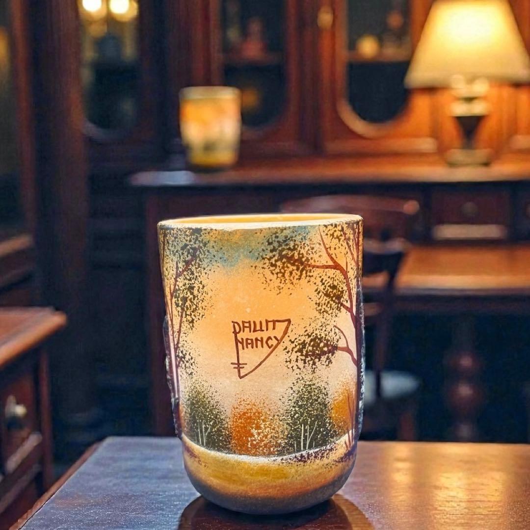 【証明書付】DaumNancyドームナンシーランプ エナメル彩　高さ10.5cm