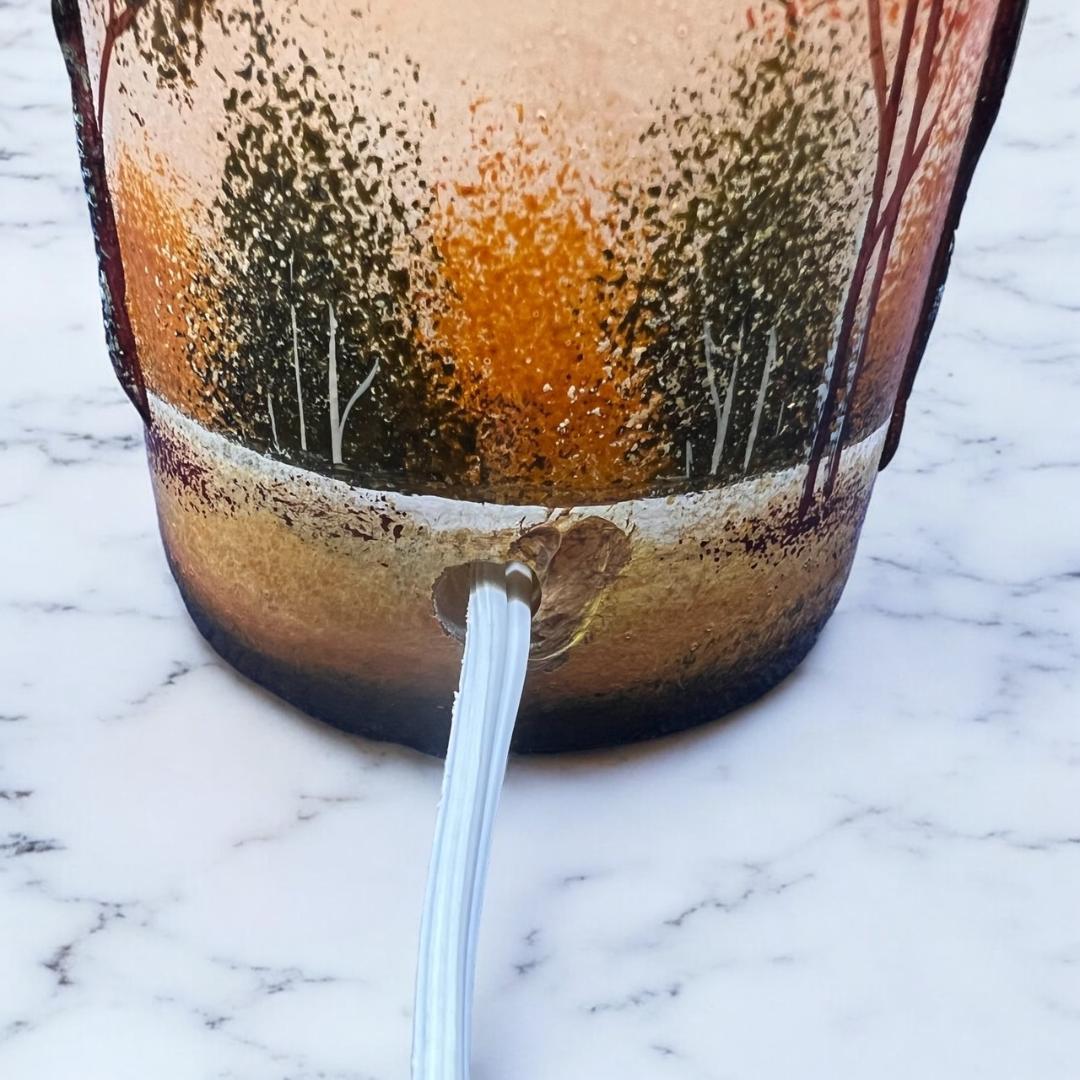 【証明書付】DaumNancyドームナンシーランプ エナメル彩　高さ10.5cm