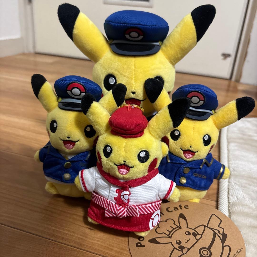 ポケモンカフェ ピカチュウ ぬいぐるみ 4体セット