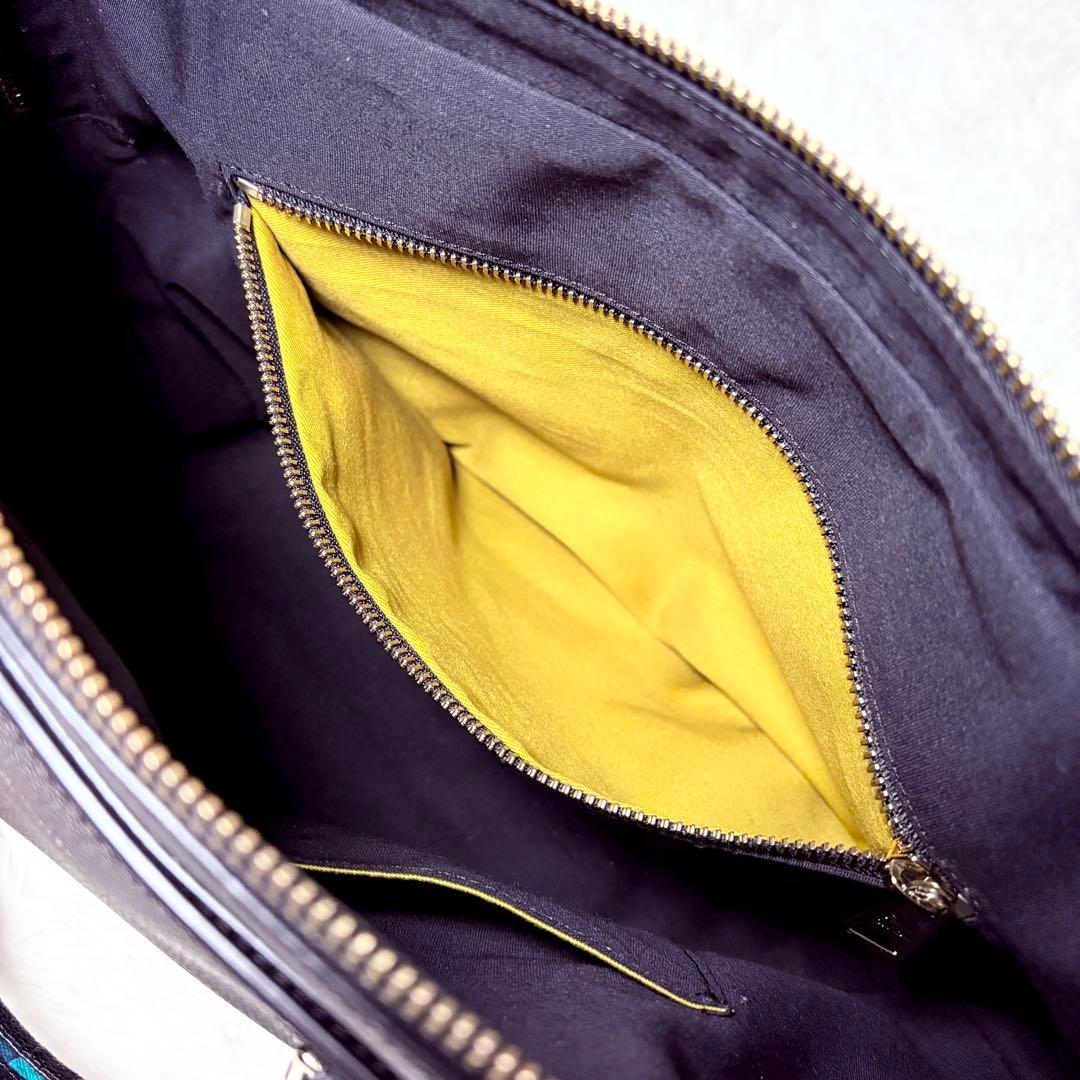 極美品★ポールスミス ブリーフケース マルチストライプ シボ革