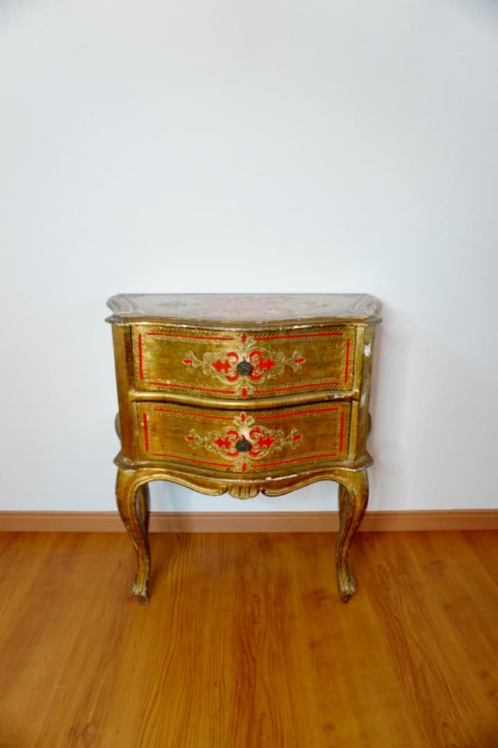 フランスアンティーク サイドチェスト 猫脚 シノワズリ