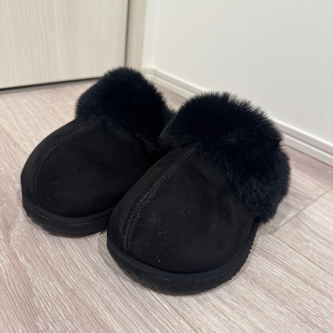 【値下げ】rakubaki ラクバキ ファーサボ　ブラック Lサイズ