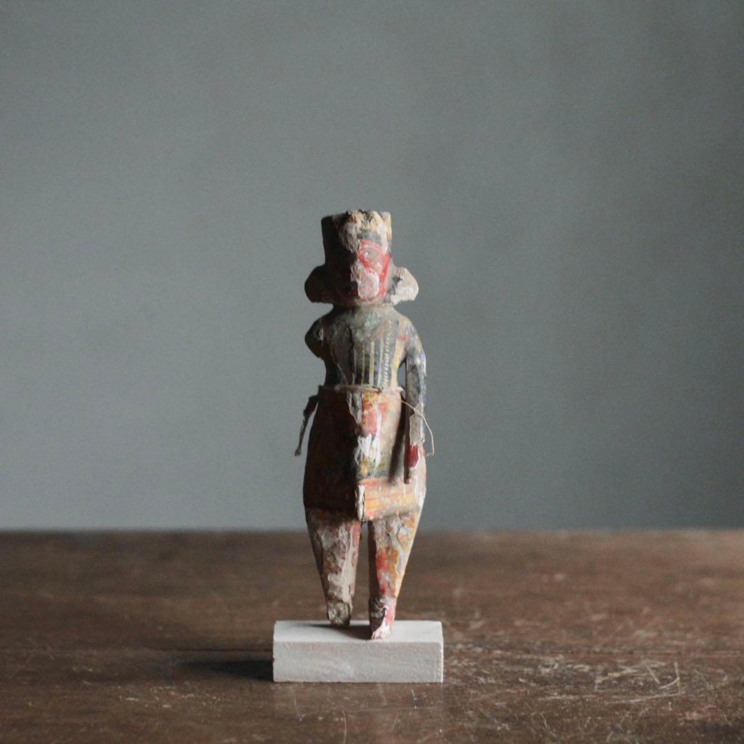 古作 木彫 サヌマーン像 インド 猿の神様 古道具 アンティーク オブジェ