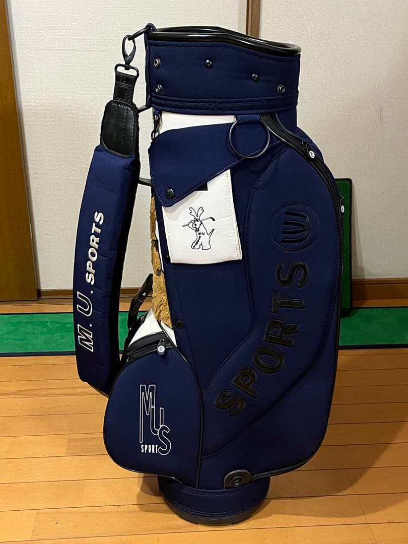 使用感極小　M.U SPORTS ネイビー キャディバッグ　レディース　ウエサコ