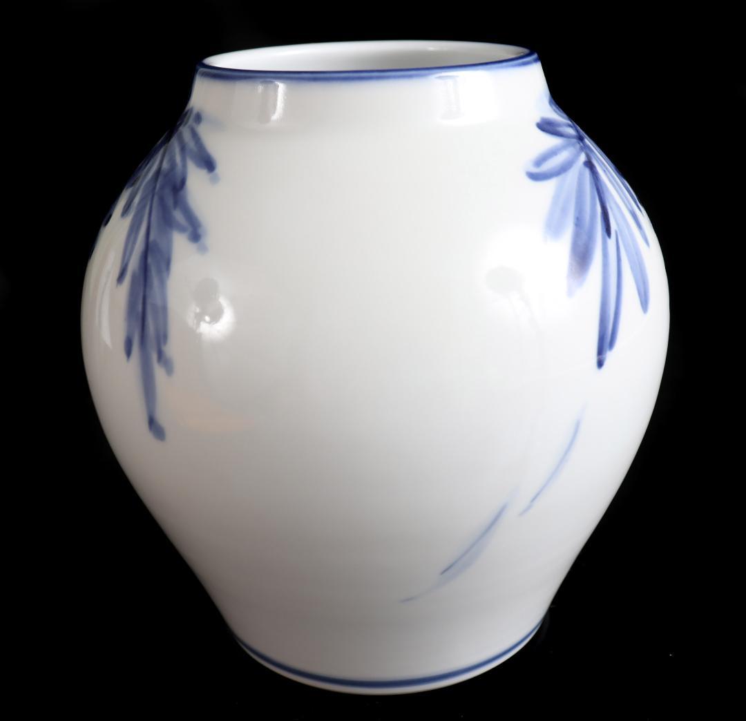 人間国宝 近藤悠三の次男 近藤潤 藤絵壷 花入れ 花生 共箱