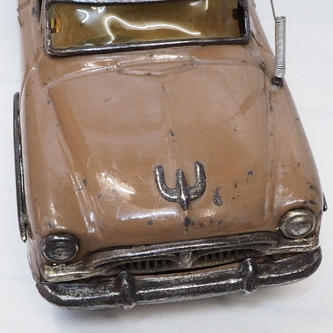 萬代屋【初代トヨペット クラウン薄茶】ブリキtin toy car自動車【箱無】