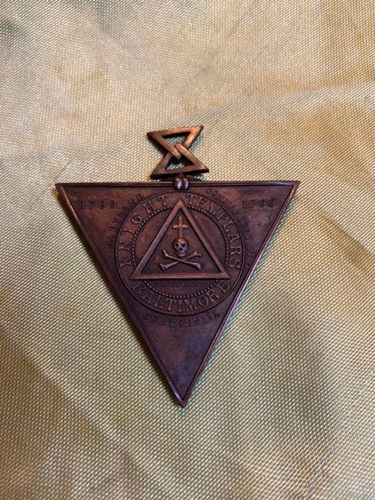 #3アンティーク テンプル騎士団 100周年 ペンダント フリーメイソン