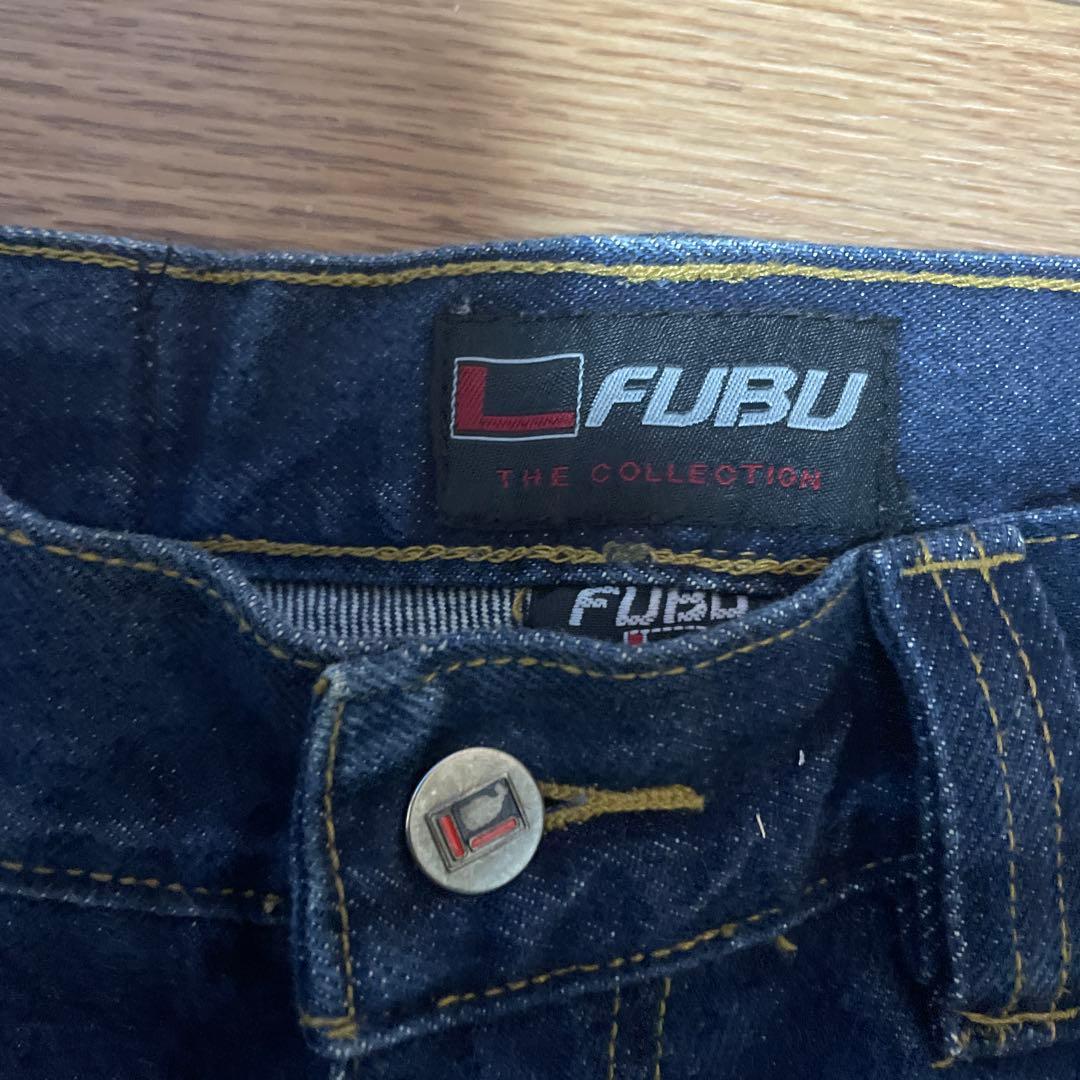 FUBU フブ　 激レア❗️ワイドカーゴパンツ　ウエスト36 激太ジーンズ　デニム