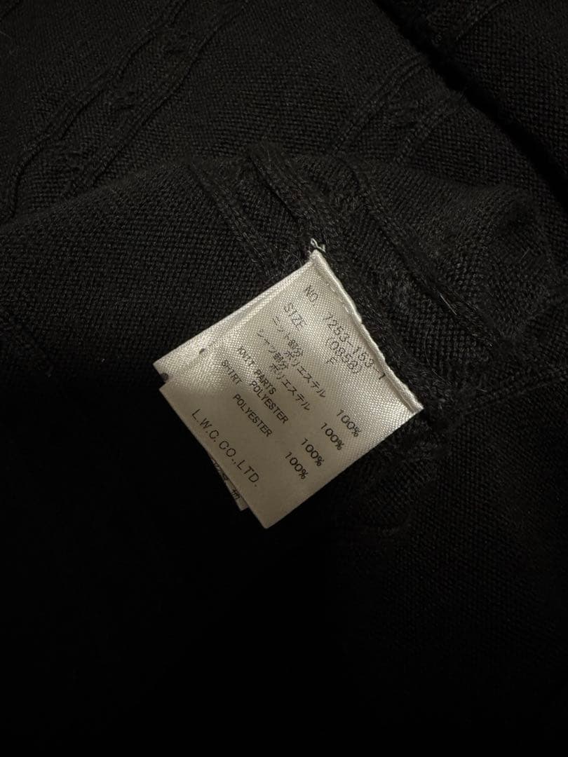  PARTY カレッジロゴシャツ付ケーブルニットミニフレアワンピース